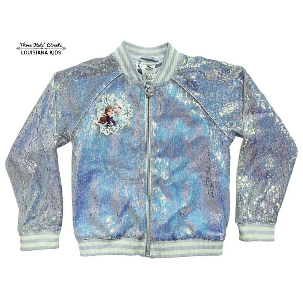 Disney Frozen 9-10Y Elsa & Anna Sequin Varsity Jacket